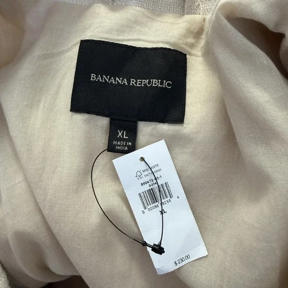 Banana Republic Womens French Utility Field Textured Jacket Size XL Oyster Gray - Picture 11 of 13